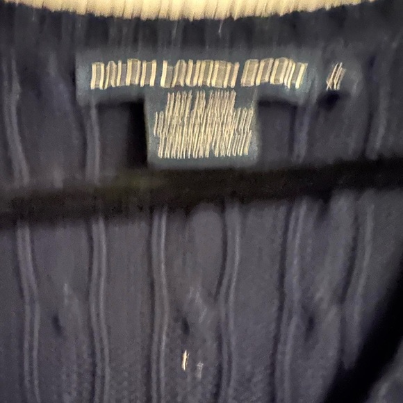 Polo by Ralph Lauren Dark Blue Cable Knit Sweater - Picture 2 of 2